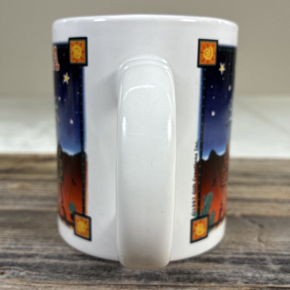 Arizona Kokopelli Souvenir Mug Vintage Navajo 1990’s Southwestern EUC Geometric - Picture 3 of 11